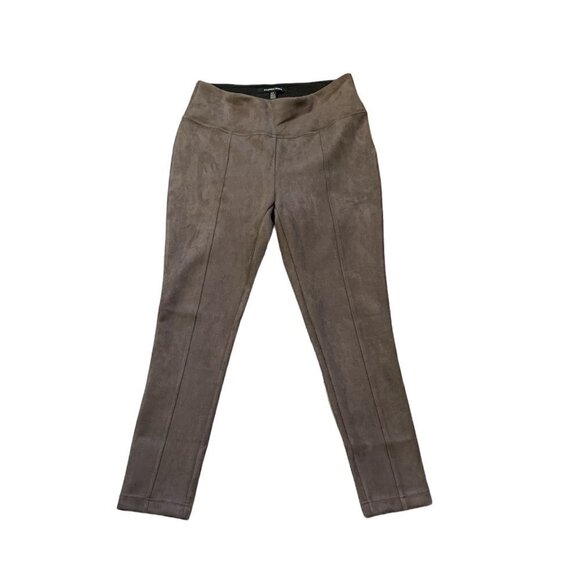 Andrew Marc Soft Faux Suede Pull-On Skinny Pants Sz M Taupe #15N - Picture 3 of 11